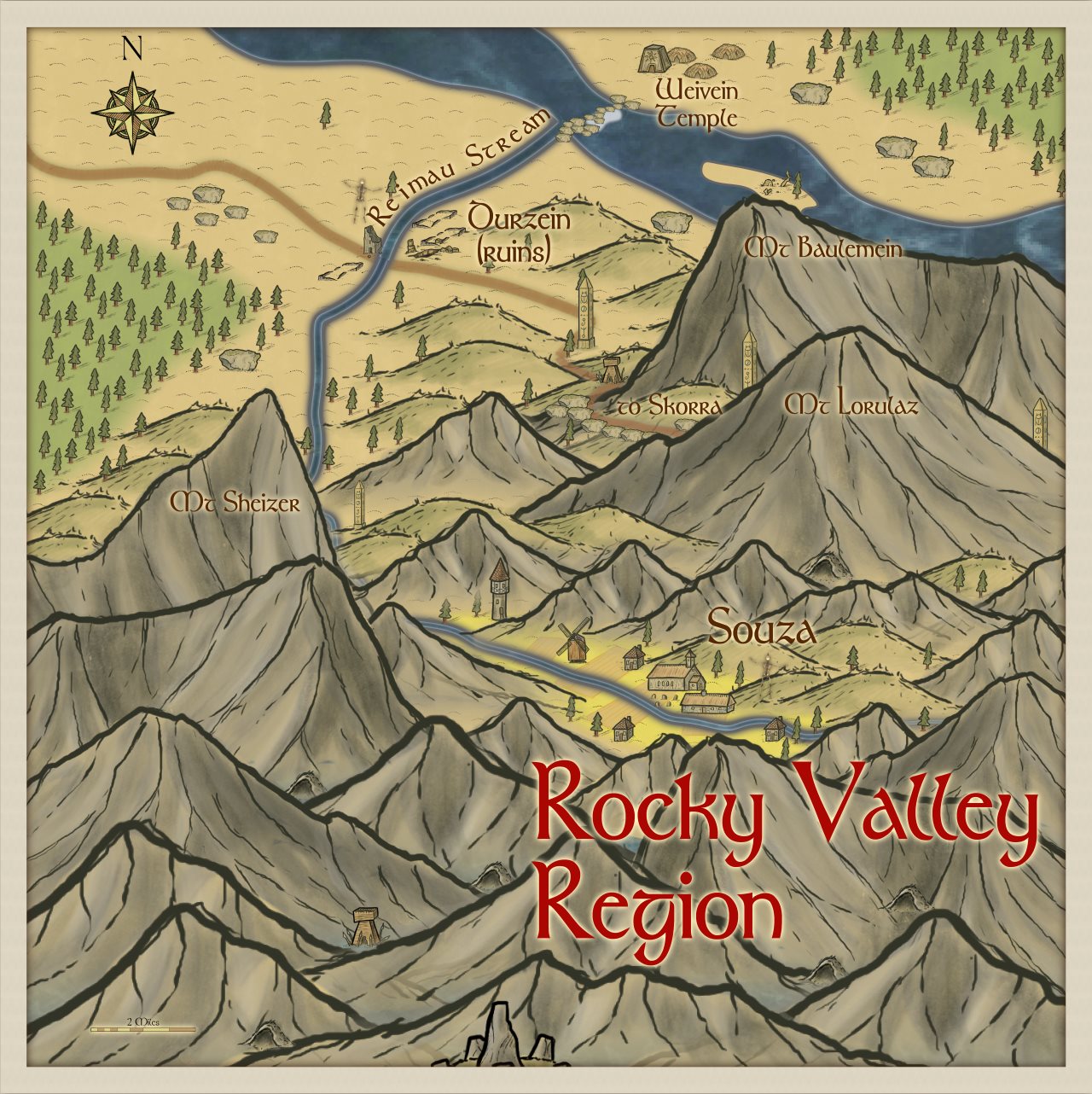 Nibirum Map: rocky valley region by Quenten Walker